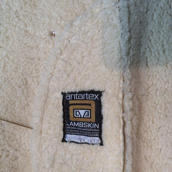 Y2K Vintage Sheepskin Shearling Sleeveless Waist Coat Vest - Picture 9 of 14